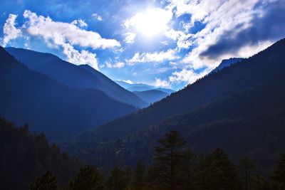 Scenic view of mountains