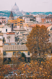 High angle view of cityscape against sky