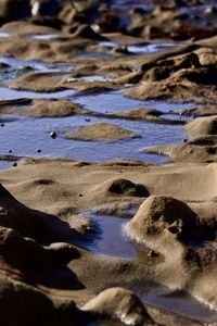 High angle view of beach