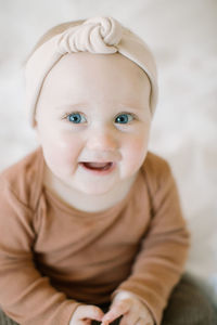 Portrait of cute baby girl