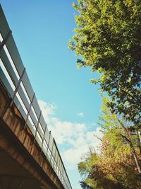 Low angle view of built structure against blue sky
