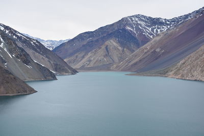 Mountain snow and lagoon