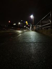 Road in city at night