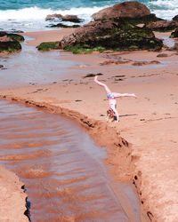 Close-up of sand on beach