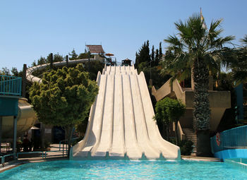 View of swimming pool against sky