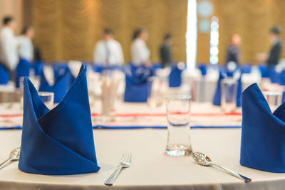 Close-up of place setting