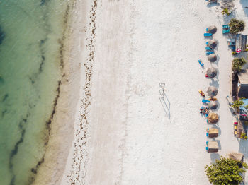 Aerial view of tanjung aan beach,lombok,indonesia