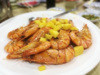Close-up of food in plate