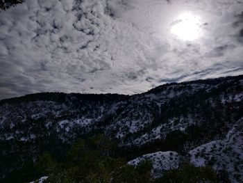 Low angle view of mountain against sky