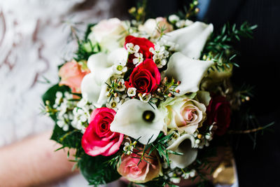 Close-up of rose bouquet