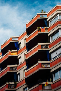 Low angle view of residential building against sky