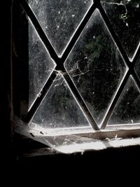 View of building through window