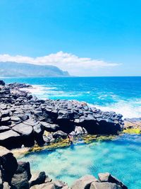 Scenic view of sea against sky