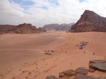 Scenic view of desert against sky