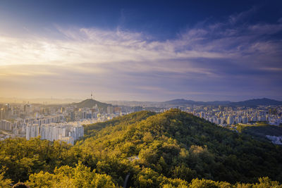 High angle view of seoul, south korea