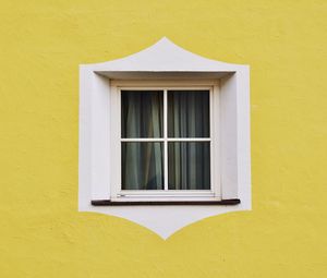 Close-up of yellow window