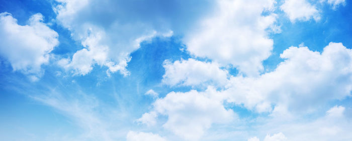 Low angle view of clouds in blue sky