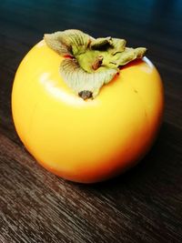 Close-up of food on wooden table