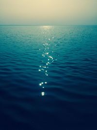Close-up of rippled sea against clear sky
