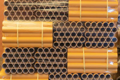 Close-up of stack of wine