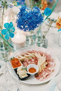 Close-up of food on table