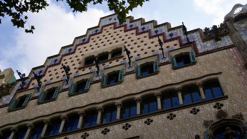 Low angle view of buildings against sky