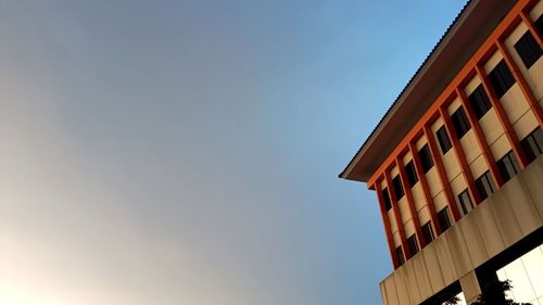 Low angle view of building against clear sky