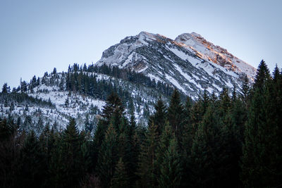 Scenic view of mountains against clear sky