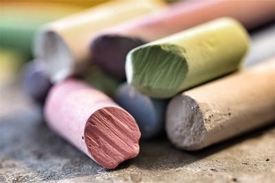 Close-up of colorful chalks