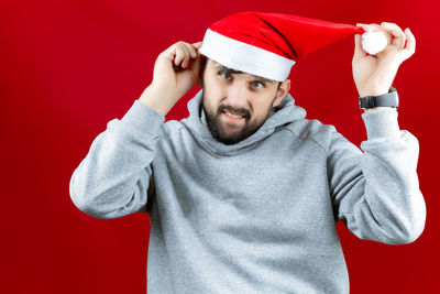 Portrait of man wearing hat