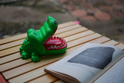 Close-up of stuffed toy on table