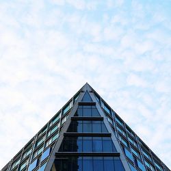 Low angle view of modern building against sky