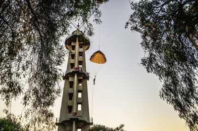 Low angle view of street light against sky