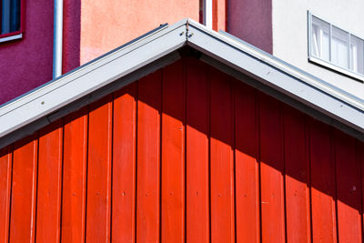 Low angle view of red building