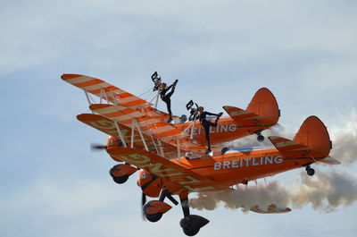 Traditional windmill against sky