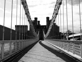 View of suspension bridge