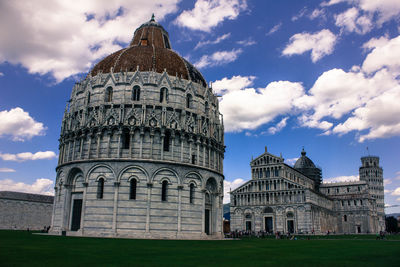 Low angle view of building against sky