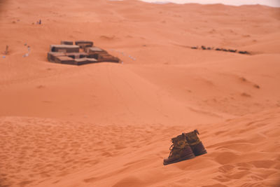 Scenic view of sand dune in desert