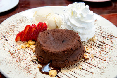 Close-up of chocolate cake