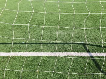 Close-up of football net