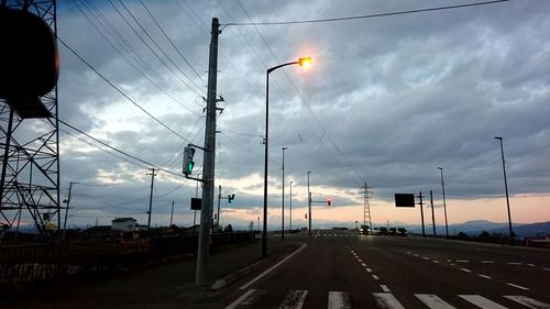 Road against sky at dusk