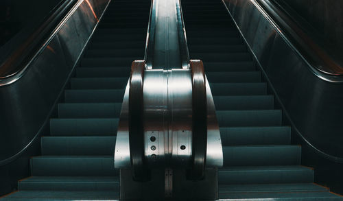 Low angle view of escalator