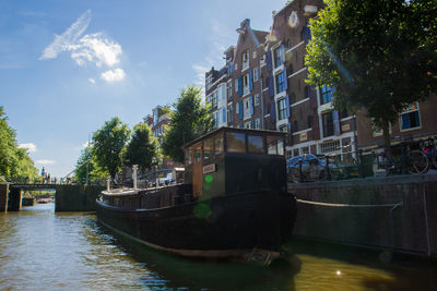 View of canal along buildings