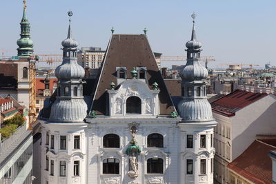 Buildings against sky in city