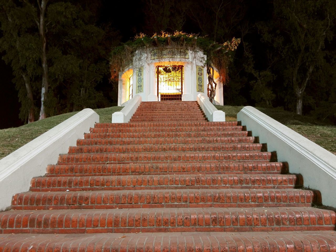 STEPS LEADING TOWARDS ILLUMINATED STAIRCASE