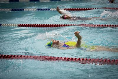 People swimming in pool