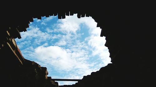 Low angle view of cloudy sky