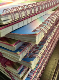 Close-up of multi colored pencils