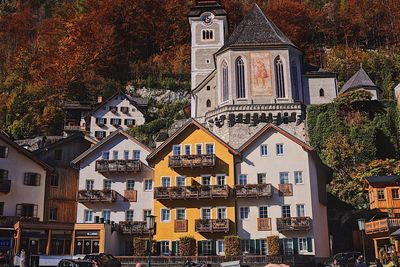 Exterior of buildings in town