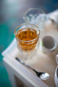 Close-up of tea on table